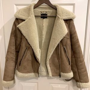 Banana Republic Suede and Shearling Jacket